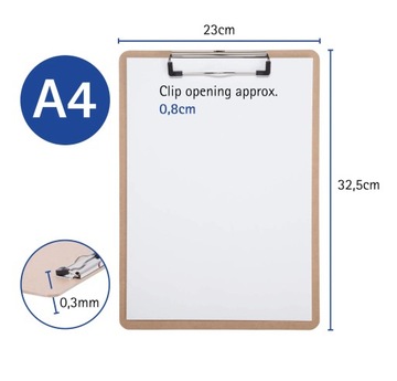 Блокнот MAULbasic с зажимом, A4, ДЕРЕВЯННЫЙ