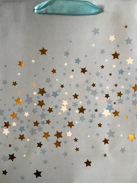 torebka prezentowa gwiazdki ok 26x32x10 cm sztywna