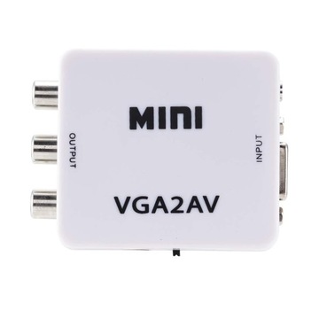Конвертер изображения с разъема VGA + 3,5 мм в AV RCA Chinch