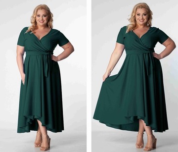 Maxi Długa ekskluzywna sukienka MARTA na wesele Plus Size KOLORY (46-54) 48