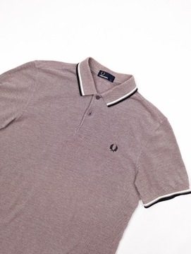 Fred Perry bordowa koszulka polo M logo..