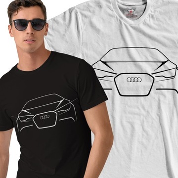 KOSZULKA MĘSKA PREZENT FAN SAMOCHODÓW AUDI L