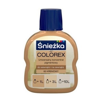 Śnieżka Colorex Pigment 100ml kremowy 60 barwnik do farby barwienia