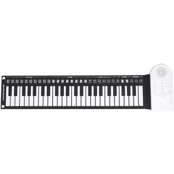 SILIKONOWE 49-KLAWISZOWE SKŁADANE FORTEPIAN ELEKTRONICZNE PIANO SKŁADANE W ROLCE