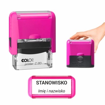 PIECZĄTKA IMIENNA lekarska do 4 wersów linii z GUMKA + PROJEKT | Colop C20