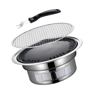 Małe piece grillowe Przenośne piece grillowe ze stali nierdzewnej z płytą żelazną