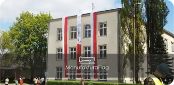 Флаг Польши на флагштоке Флаг Польши качества ПРЕМИУМ 112x70 ManufakturaFlag
