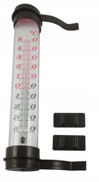TERMOMETR ZAOKIENNY ZA OKNO 19 CM L BRĄZ
