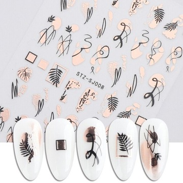 САМОКЛЕЯЩИЕСЯ НАКЛЕЙКИ ДЛЯ НОГТЕЙ НАКЛЕЙКА «ЗИГЗАГ ЛИСТ» STZ-SJ008