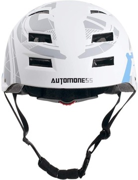 KASK NA ROWER AUTOMONESS SPORTOWY BIAŁY ROZMIAR L