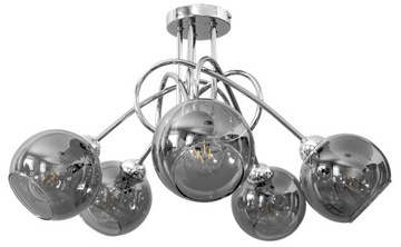 СОВРЕМЕННЫЙ ПОТОЛОЧНЫЙ ПОДВЕСНОЙ СВЕТИЛЬНИК ХРОМ ГРАФИТ LOFT СВЕТОДИОДНАЯ ЛЮСТРА