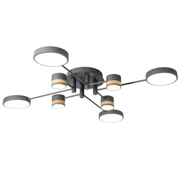 LAMPA SUFITOWA NOWOCZESNA DUŻA SZARA GREY LED TOOLIGHT