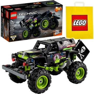LEGO TECHNIC 42118 MONSTER JAM TRUCK Samochód Grave Digger - Napęd PB