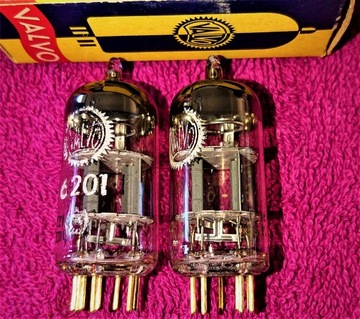 2x Valvo Hamburg 6201 ecc801S Gold pins GAIN115%