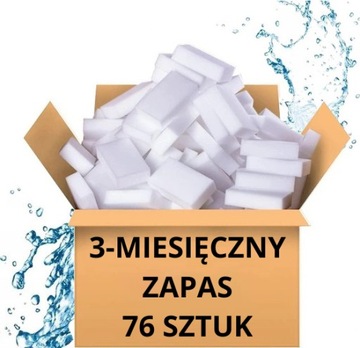 MAGICZNA GĄBKA DO CZYSZCZENIA PLAM USUWA BRUD BEZ CHEMI ZESTAW 76SZT GRATIS