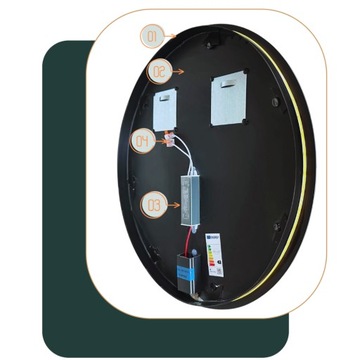 LUSTRO LED 80 cm COB 480 LED/1 m OKRĄGŁE LEDOWE WODOODPORNY ZASILACZ IP67