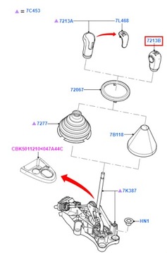 GAŁKA ZMIANY BIEGÓW FORD FUSION MK1 2002-2012