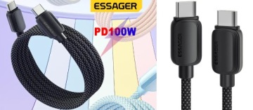 БЫСТРЫЙ ПРОЧНЫЙ КАБЕЛЬ USB-C PD 100 Вт 5А ДЛЯ HUAWEI XIAOMI SAMSUNG 1M