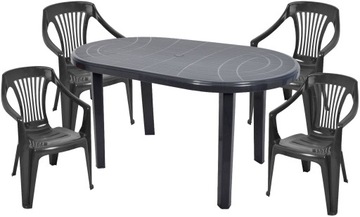 КОМПЛЕКТ САДОВОЙ МЕБЕЛИ 4+1 СТУЛЬЯ СТОЛ «ПИРИТ»
