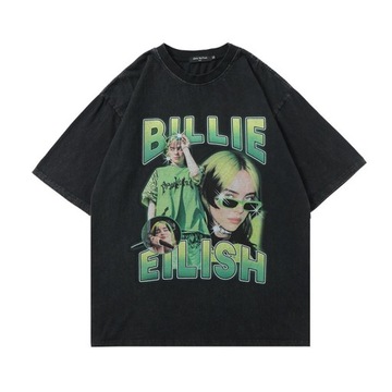 Moda męska T-shirt Billie Eilish Prints Retro Casual B435-57
