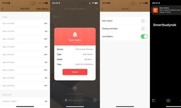 MINI Датчик открытия дверей и окон Smart ZigBee 3.0 Домашняя сигнализация Tuya