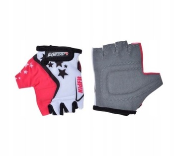 RĘKAWICE ROWEROWE DZIECIĘCE BIAŁO RÓŻ 5XS