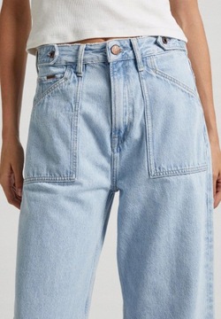 Pepe Jeans zbo spodnie szerokie jeans kieszenie nogawki 24/28 NH4