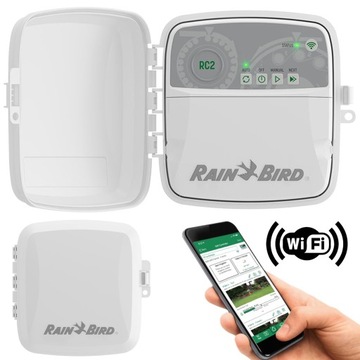 STEROWNIK NAWADNIANIA ZEWNĘTRZMY WIFI RC2 8 RAIN BIRD WBUDOWANY MODUŁ WIFI