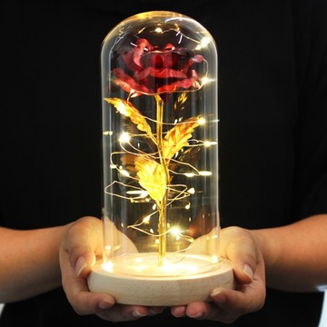 ВЕЧНАЯ СВЕТОДИОДНАЯ РОЗА В СТЕКЛЕ ИДЕЯ ПОДАРКА НА ДЕНЬ ВАЛЕНТИНА, ДЕНЬ МАТЕРИ