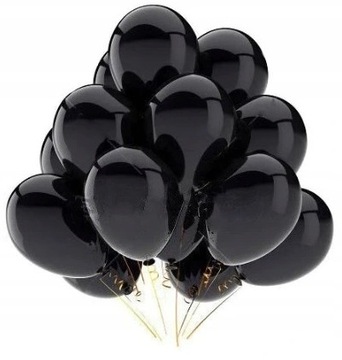 BALONY PASTELOWE CZARNE BLACK Urodziny 10szt