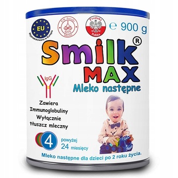 Smilk MAX 4 Mleko Następne dla Dzieci 900g