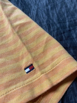 Tommy Hilfiger pomarańczowe ORYGINAL POLO PASKI/ L