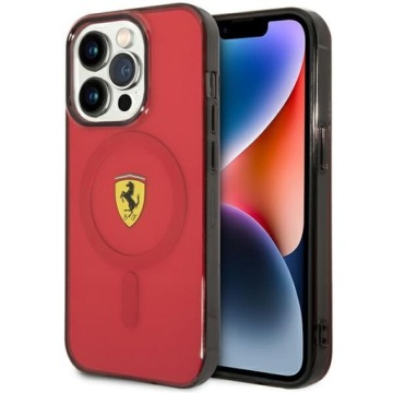Pouzdro MagSafe pro iPhone 14 Pro Ferrari červený