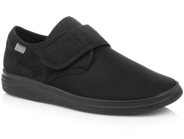 DR ORTO MĘSKIE BUTY ORTOPEDYCZNE ZDROWOTNE WYGODNE NA RZEP CZARNE r. 41