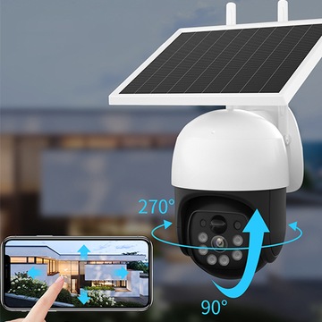 НАРУЖНАЯ СОЛНЕЧНАЯ ВРАЩАЮЩАЯСЯ КАМЕРА GSM 4G LTE SIM