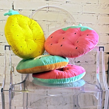 МЯГКАЯ ПЛЮШЕВАЯ ПОДУШКА ФРУКТОВЫЙ ВКУС 35 СМ НА ВЫБОР