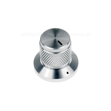 Gałka potencjometru srebrna 25mm GAL-25-008S