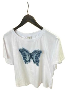 T-shirt Butterfly - by o la la...! L Biały