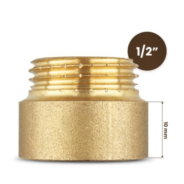 ЛАТУННЫЙ СОЕДИНИТЕЛЬ, УДЛИНИТЕЛЬ ВОДЯНОЙ ТРУБЫ 1/2 10 ММ