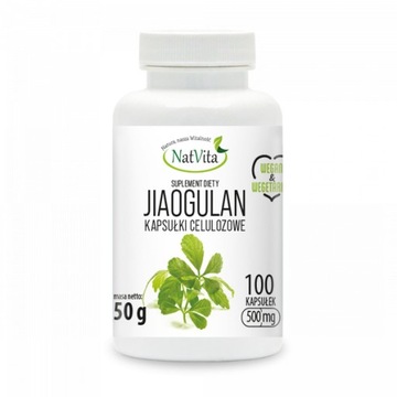 Jiaogulan Gynostemma Długowieczność Przeciwutleniacz 100 Kap 500mg NatVita