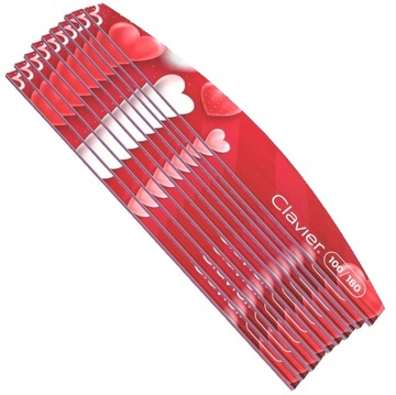 10x pilnik LOVE Clavier łódka 100/180 półksiężyc serce zestaw