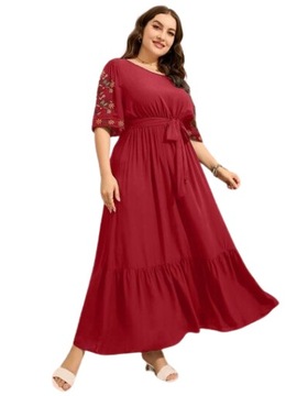 SHEIN SUKIENKA PLUS SIZE CZERWONA TRAPEZOWA 44 ŁHA