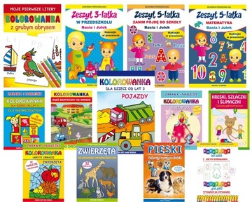 Kolorowanki dla dzieci 3-5 lat. Kreatywny zestaw.