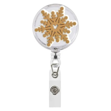 1 PCS Christmas Tree Ball Snow Man Santa Claus Retractable Pull Badge Reel
