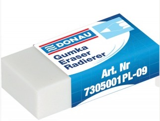 Gumka uniwersalna Donau 41x21x11mm biała
