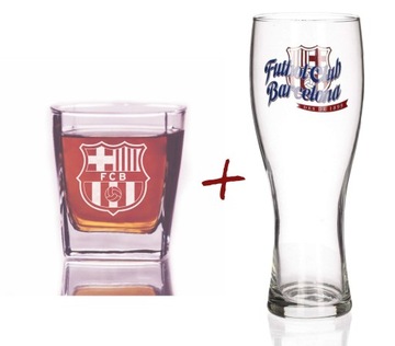 Szklanka do piwa + szklanka whisky FC Barcelona