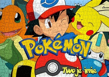Puzzle+ imię Pokemon Detektyw Pikachu A3 252 el - RÓŻNE WZORY