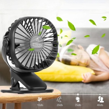 ОФИСНЫЙ НАСТОЛЬНЫЙ ВЕНТИЛЯТОР ДЛЯ ОФИСА В СПАЛЬНЕ, 3 СКОРОСТИ С ЗАЖИМОМ