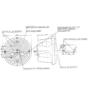 Фонарь задний комбинированный 3 функции W16P (73)