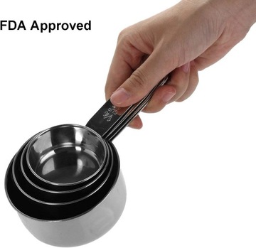 ZESTAW MIAREK METALOWYCH KUCHENNYCH 10 SZT ŁYŻECZKI POMIAROWE STALOWE